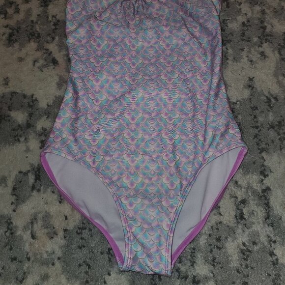 Cat & Jack Mermaid Scales Swimsuit || sz 10/12 - Picture 3 of 8